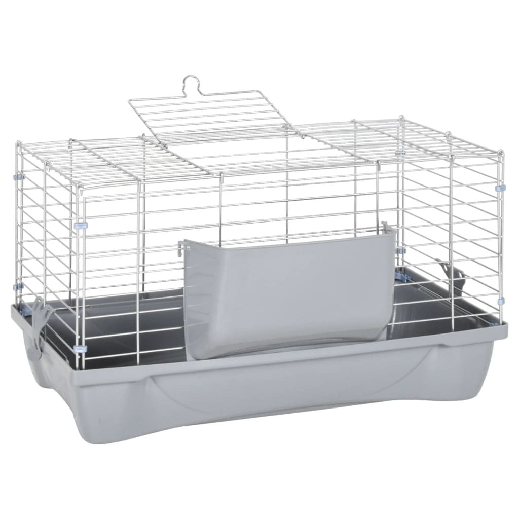 vidaXL Small Animal Cage Grey 58x32x31 cm Polypropylene and Metal