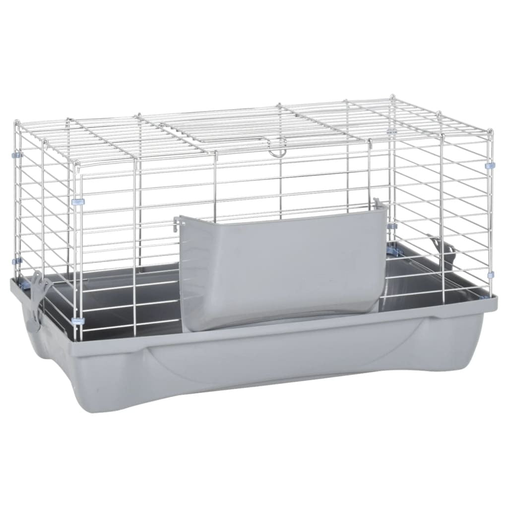 vidaXL Small Animal Cage Grey 58x32x31 cm Polypropylene and Metal