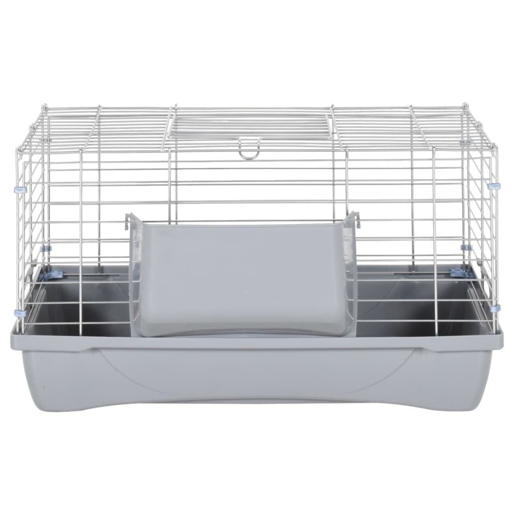 vidaXL Small Animal Cage Grey 58x32x31 cm Polypropylene and Metal