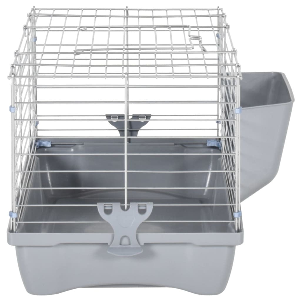 vidaXL Small Animal Cage Grey 58x32x31 cm Polypropylene and Metal