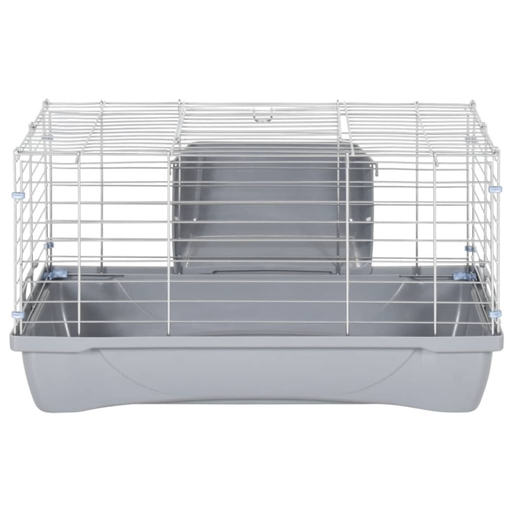 vidaXL Small Animal Cage Grey 58x32x31 cm Polypropylene and Metal