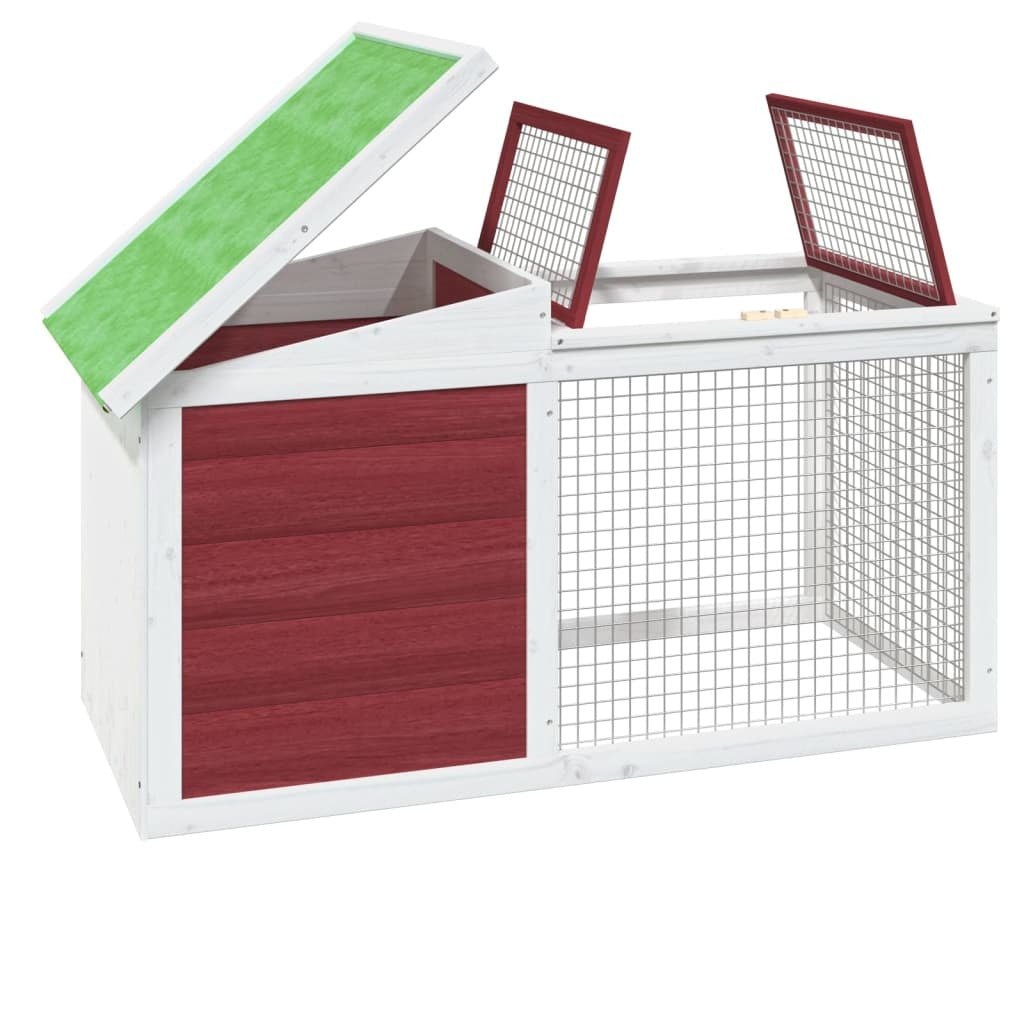 vidaXL Rabbit Hutch Mocha 100.5x54x55 cm Solid Wood Pine