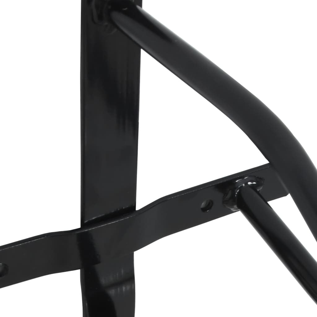 vidaXL Saddle Rack Wall Mounted Black Iron