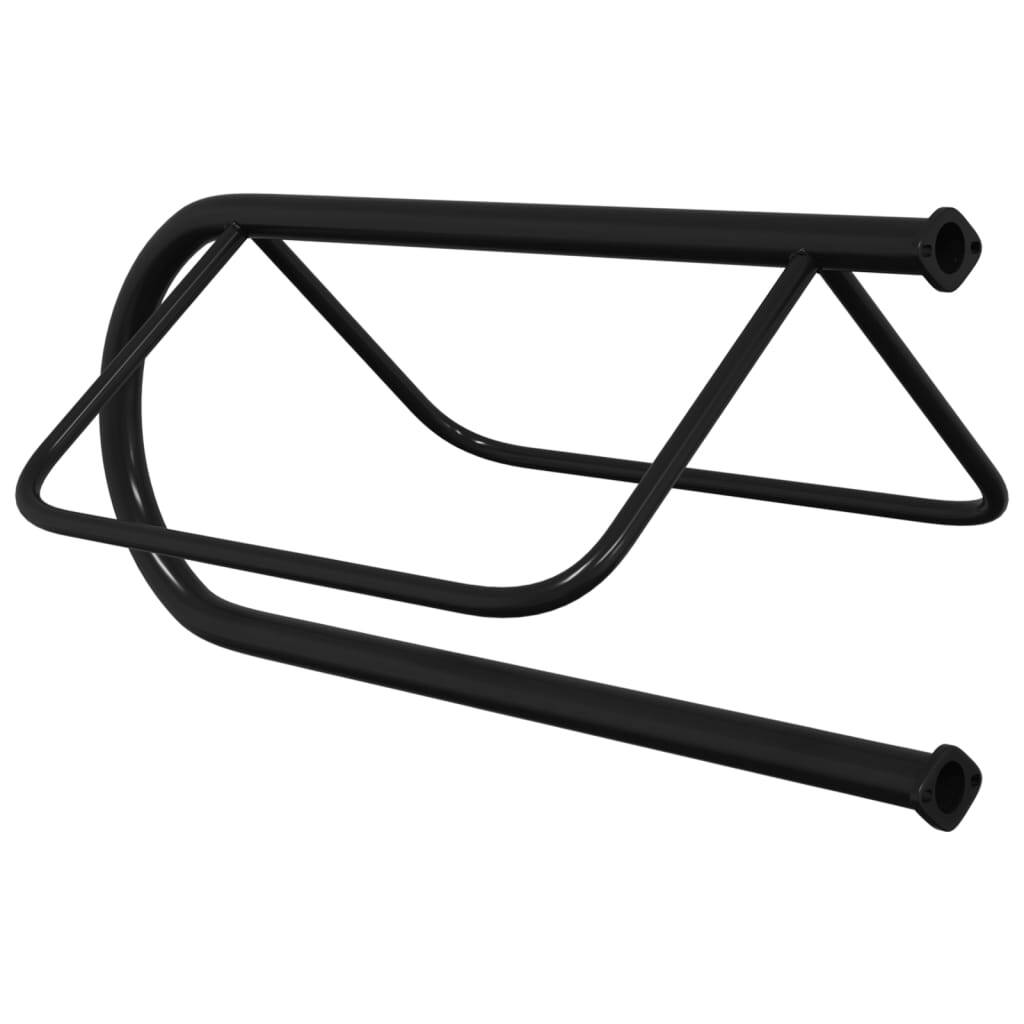 vidaXL Saddle Rack Wall Mounted Black Iron