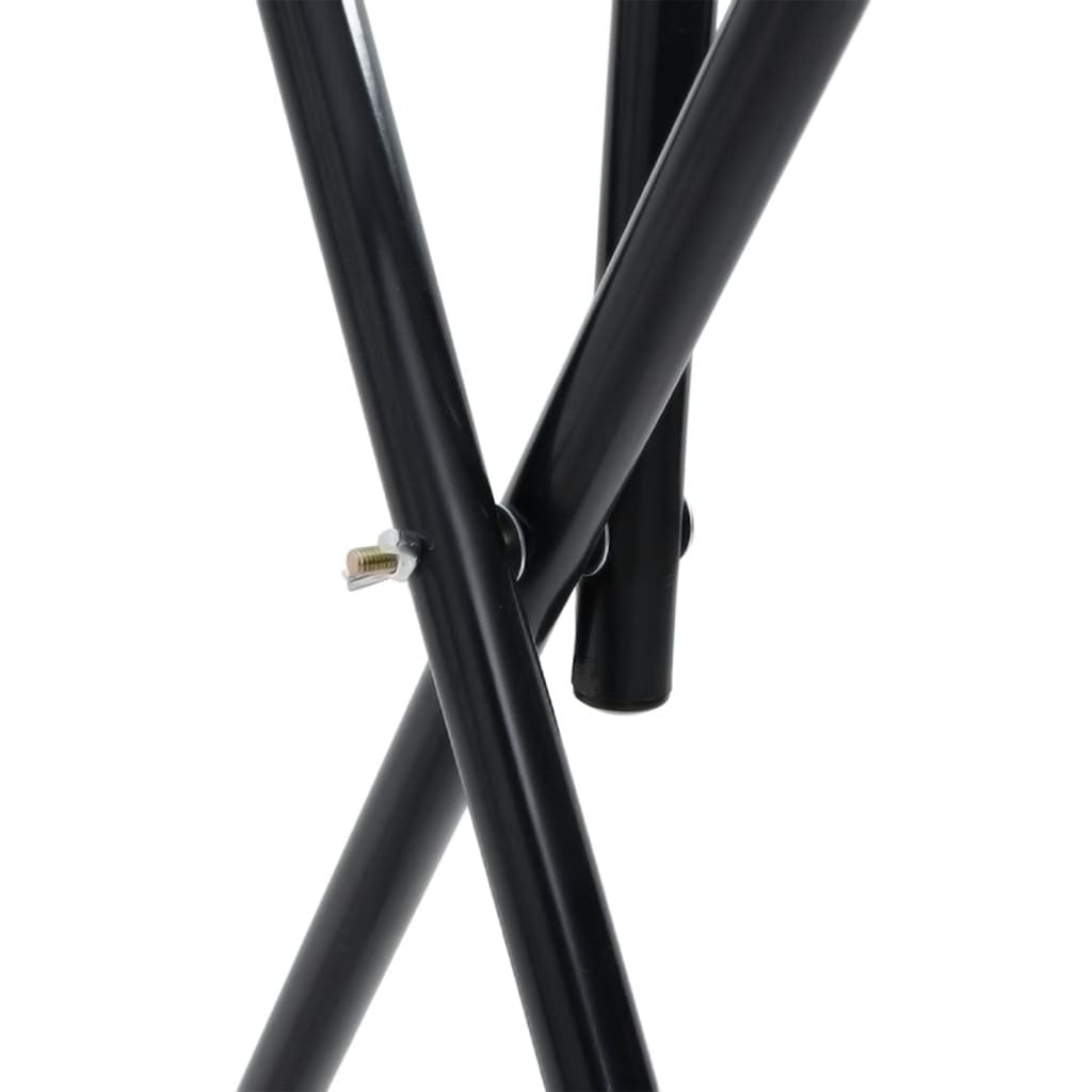 vidaXL Saddle Rack Foldable Freestanding Black Iron