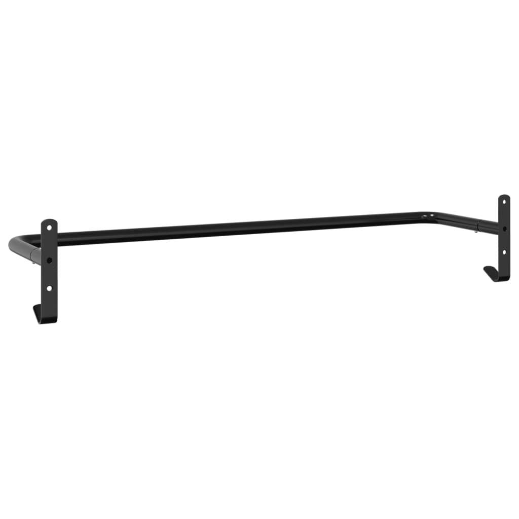 vidaXL Saddle Pad Rack Black Iron