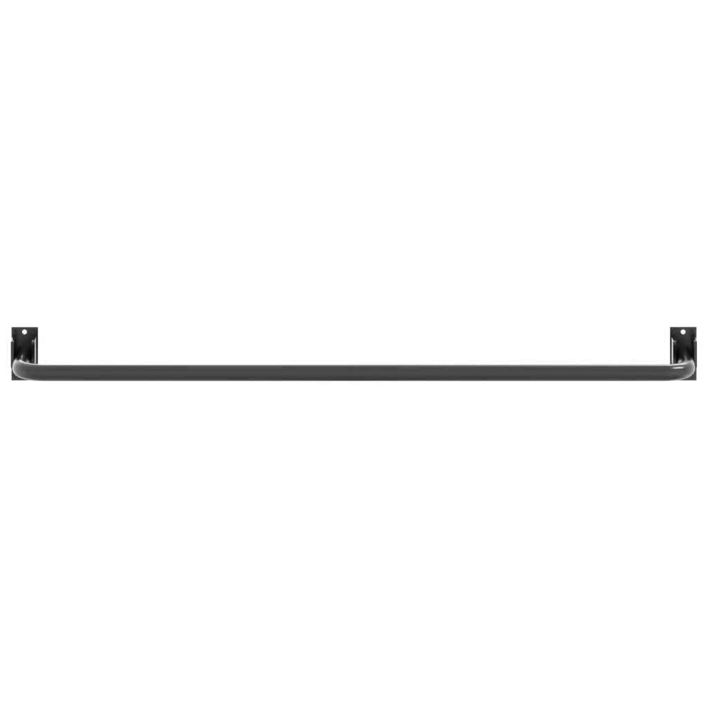 vidaXL Saddle Pad Rack Black Iron