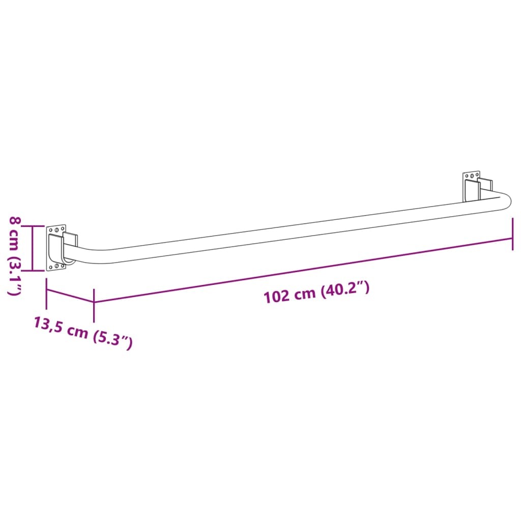 vidaXL Saddle Pad Rack Black Iron