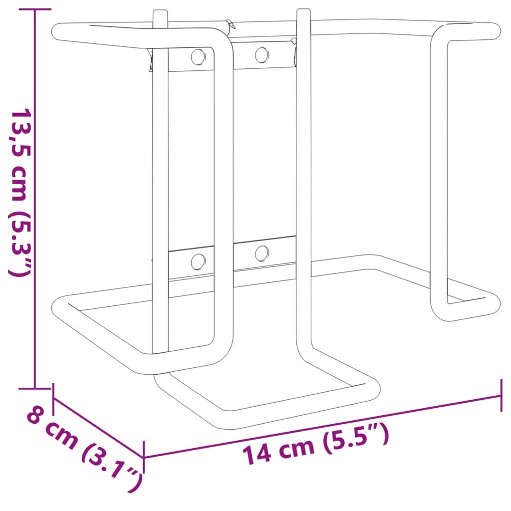 vidaXL Salt Lick Holder Black Steel