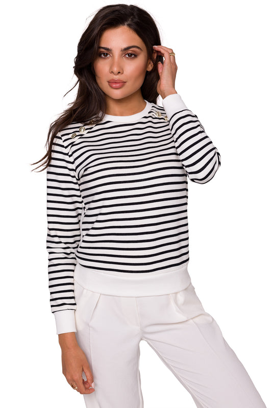 white - Sweatshirt model 177991 BeWear