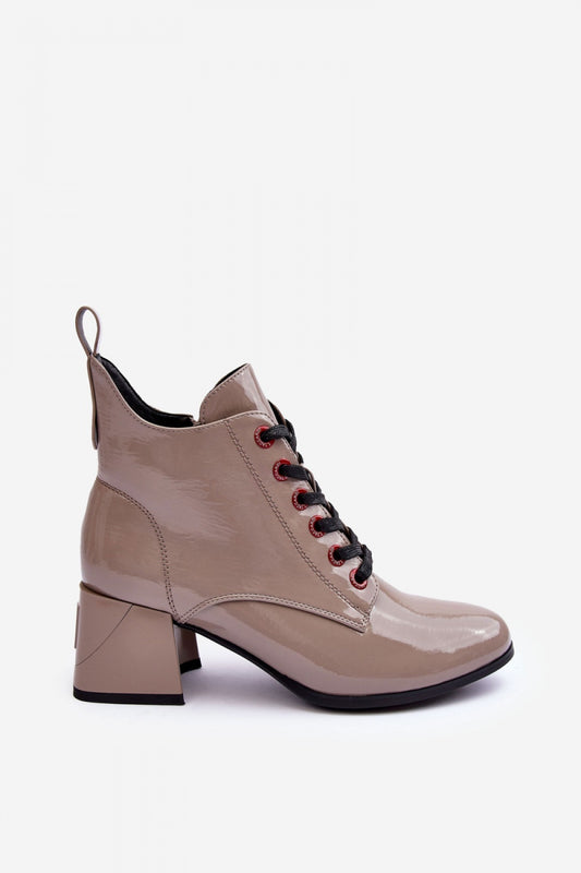 beige - Heel boots model 186683 Step in style