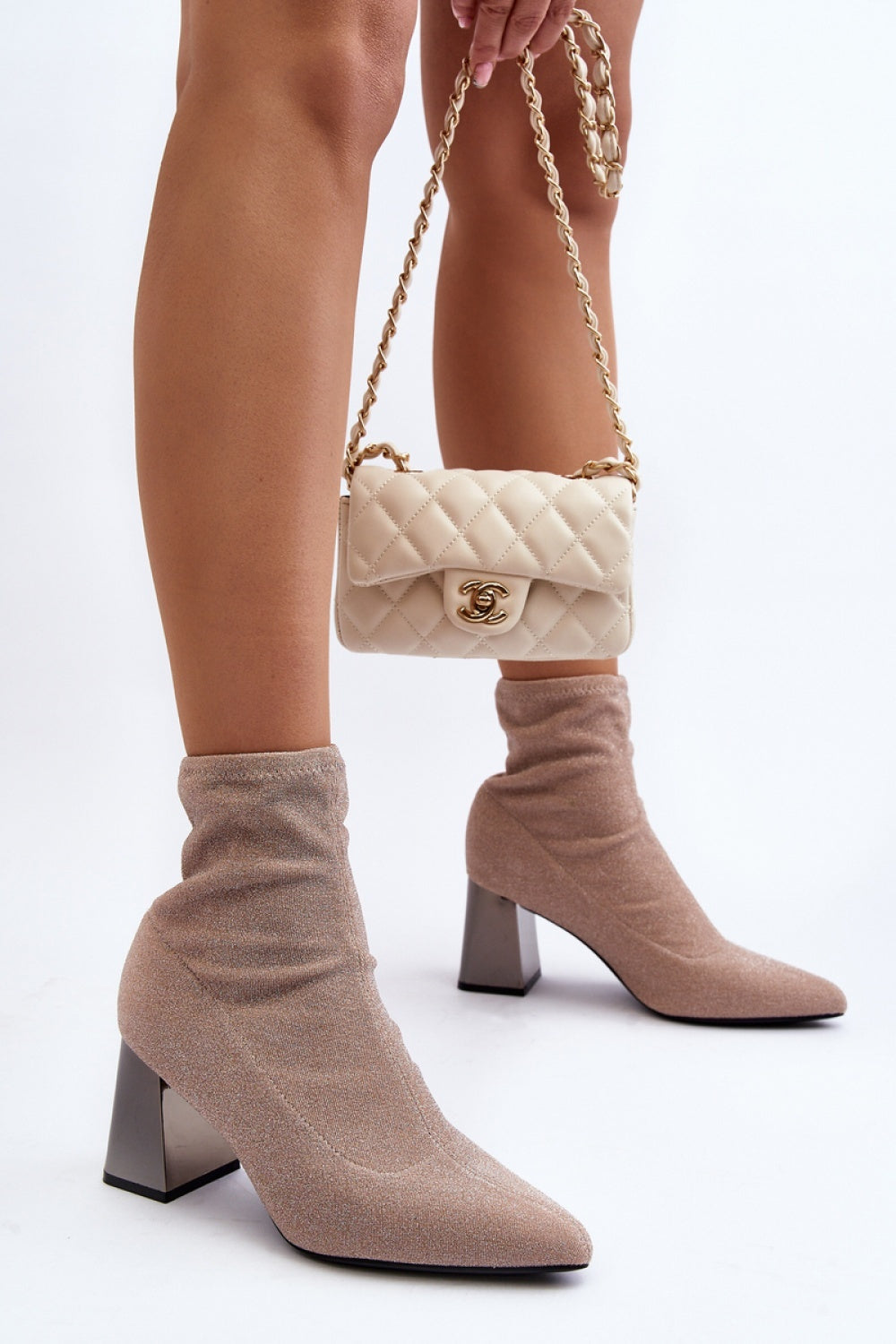 beige - Heel boots model 191051 Step in style