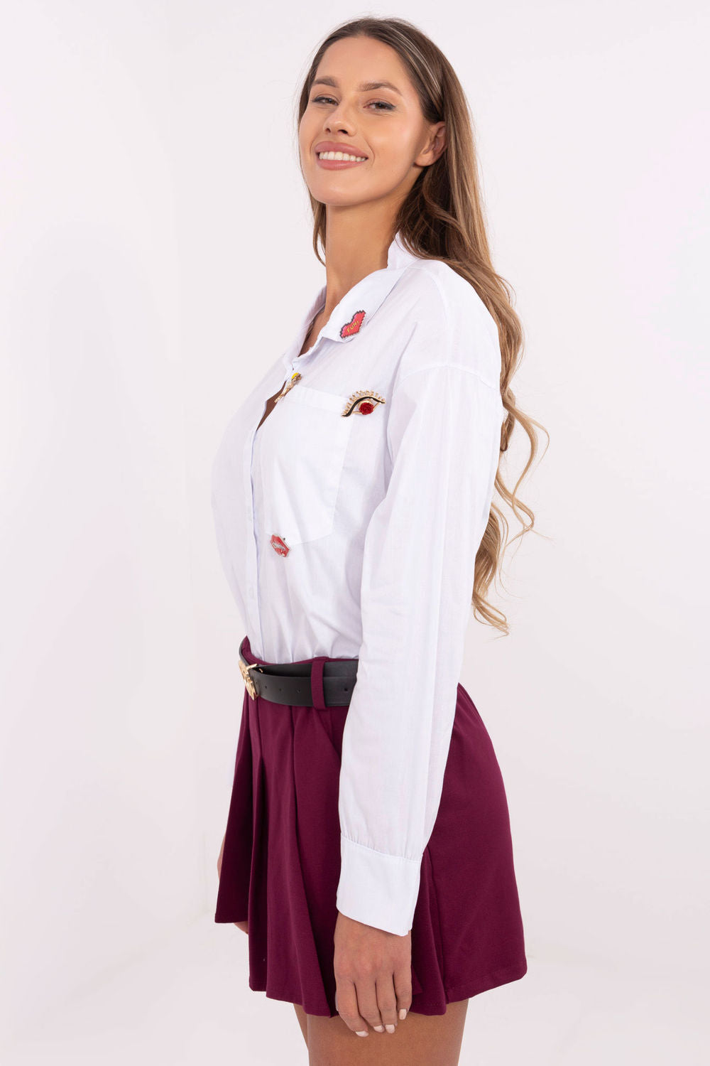 white - Long sleeve shirt model 204359 Italy Moda