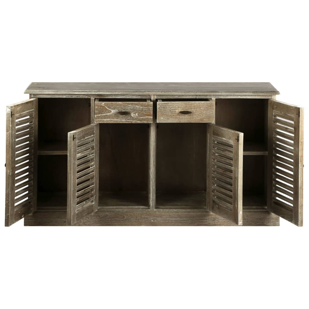 vidaXL Sideboard Solid Mindi Wood 145x32.5x77 cm