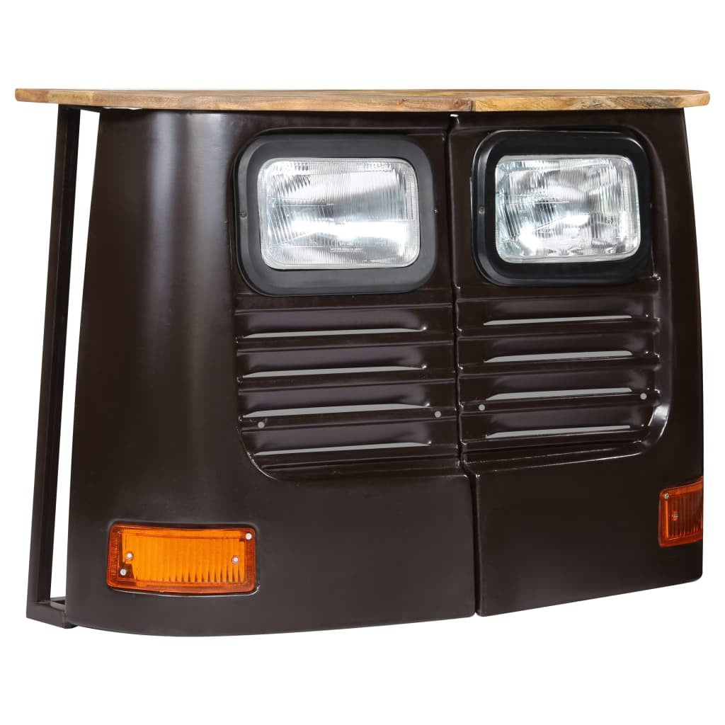 vidaXL Truck Sideboard Solid Mango Wood Dark Grey