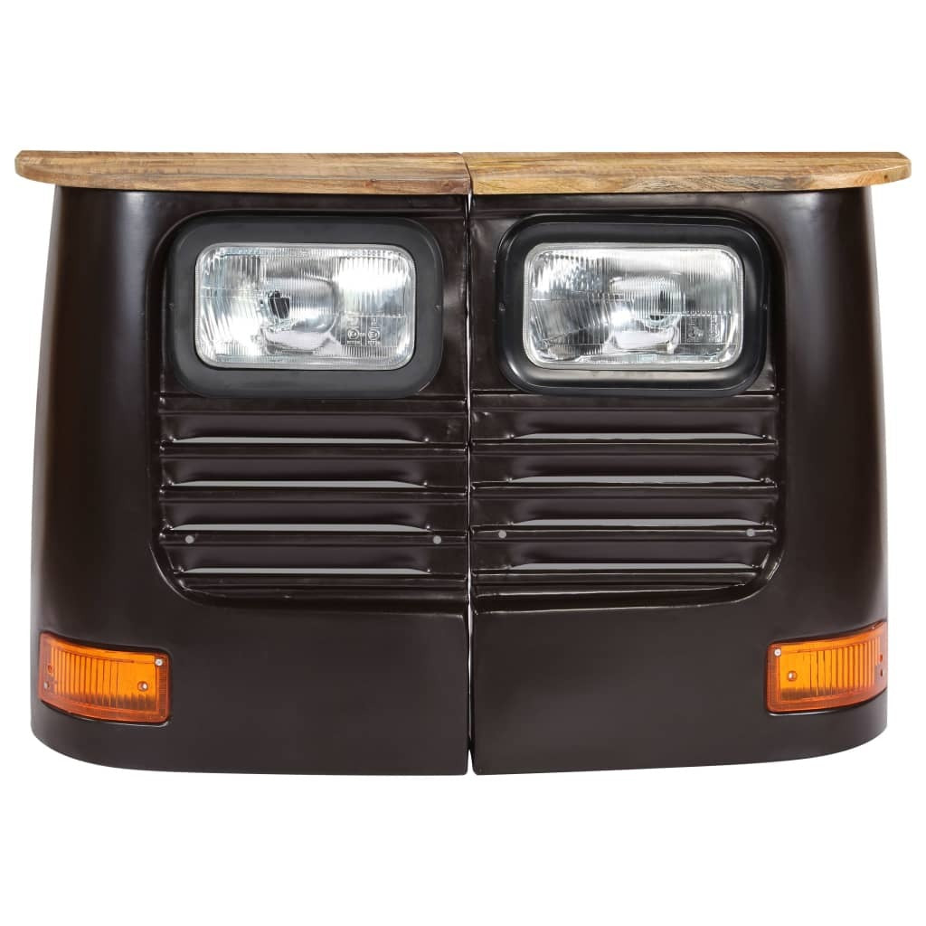 vidaXL Truck Sideboard Solid Mango Wood Dark Grey