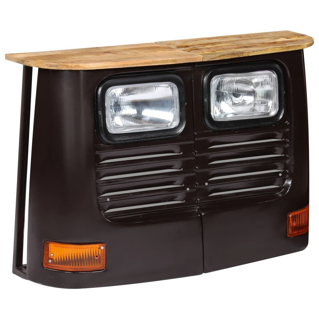 vidaXL Truck Sideboard Solid Mango Wood Dark Grey