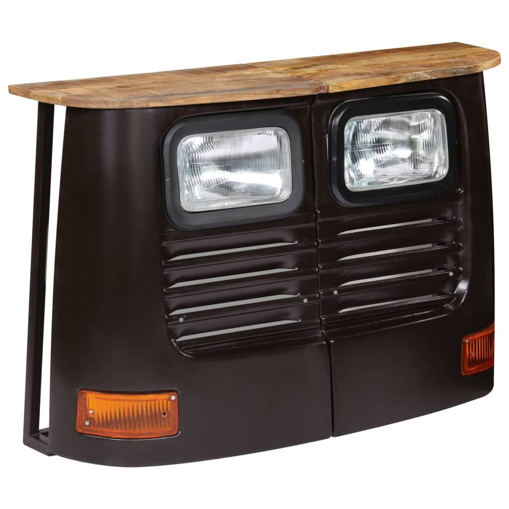 vidaXL Truck Sideboard Solid Mango Wood Dark Grey