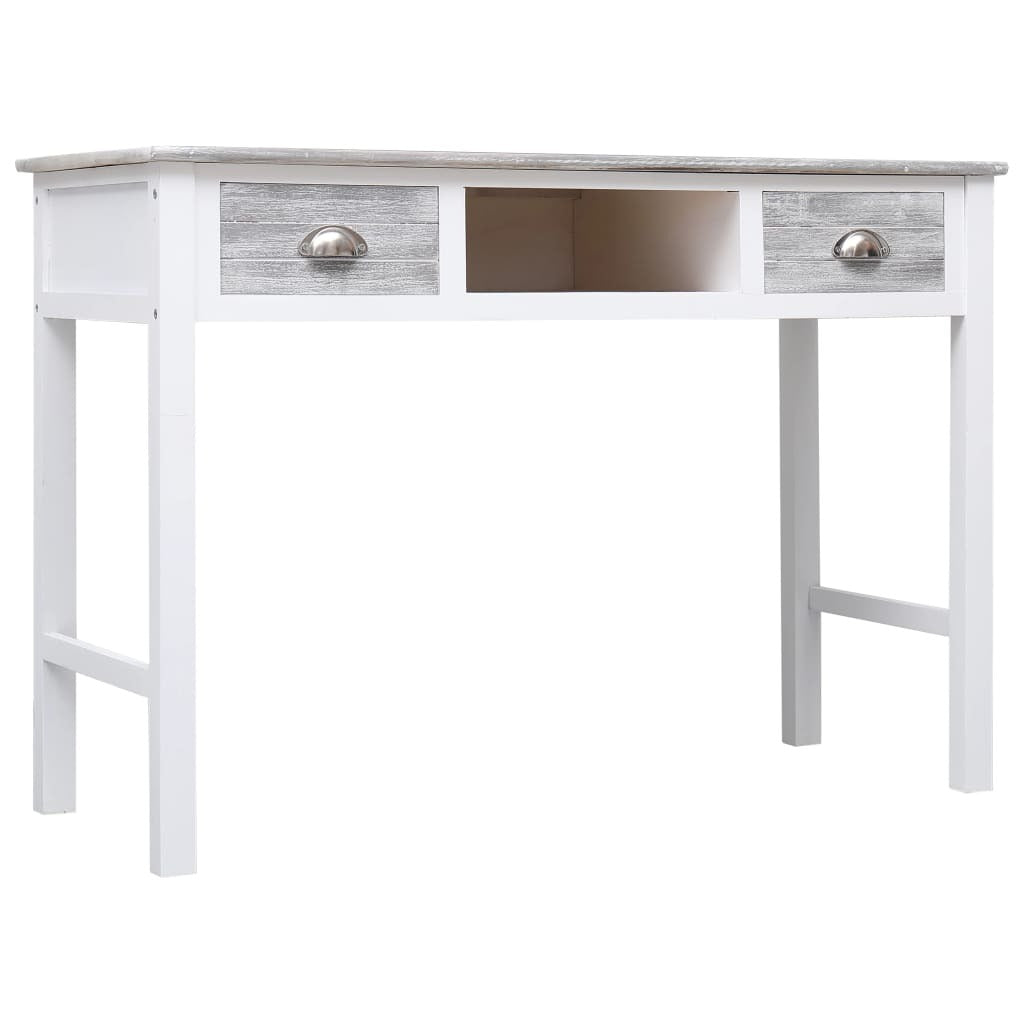 vidaXL Writing Desk Grey 110x45x76 cm Wood