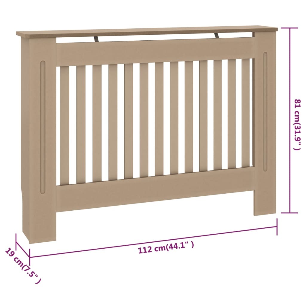 vidaXL Radiator Cover 112x19x81.5 cm MDF