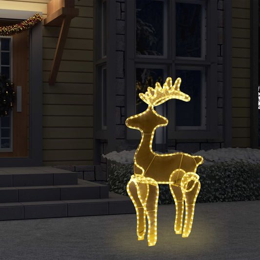 vidaXL Reindeer Christmas Decoration with Mesh 306 LEDs 60x24x89cm