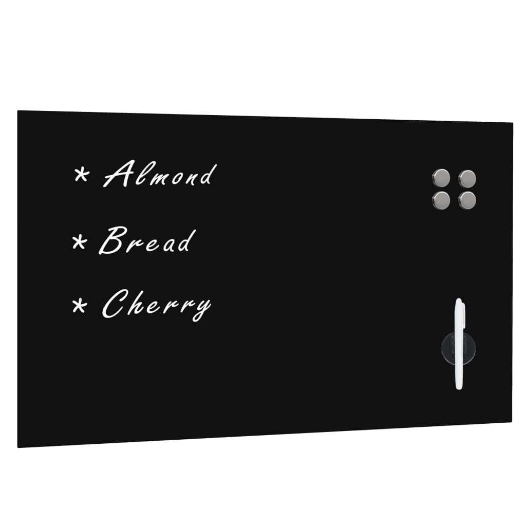 vidaXL Wall Mounted Magnetic Blackboard Glass 100x60 cm