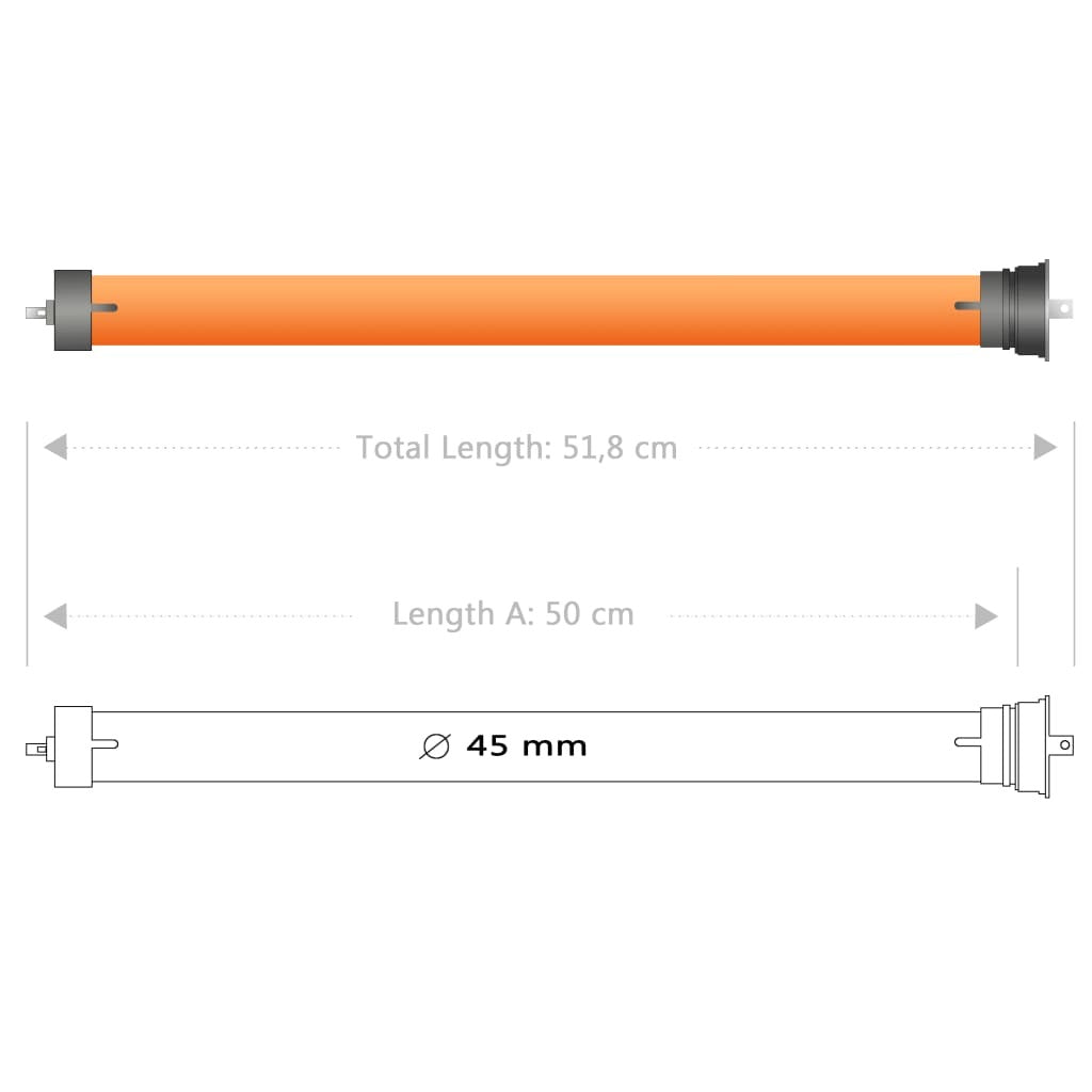 vidaXL Tubular Motors with Controller