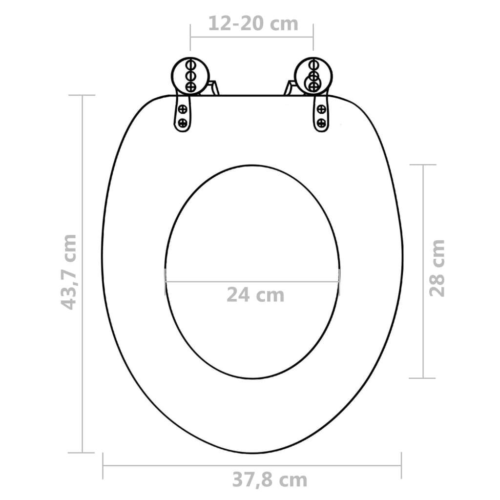 vidaXL WC Toilet Seats with Lid 2 pcs MDF Flamingo Design