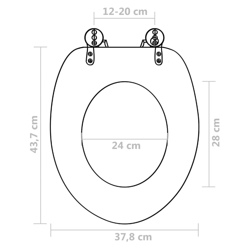 vidaXL WC Toilet Seats with Lid 2 pcs MDF Green Water Drop Design