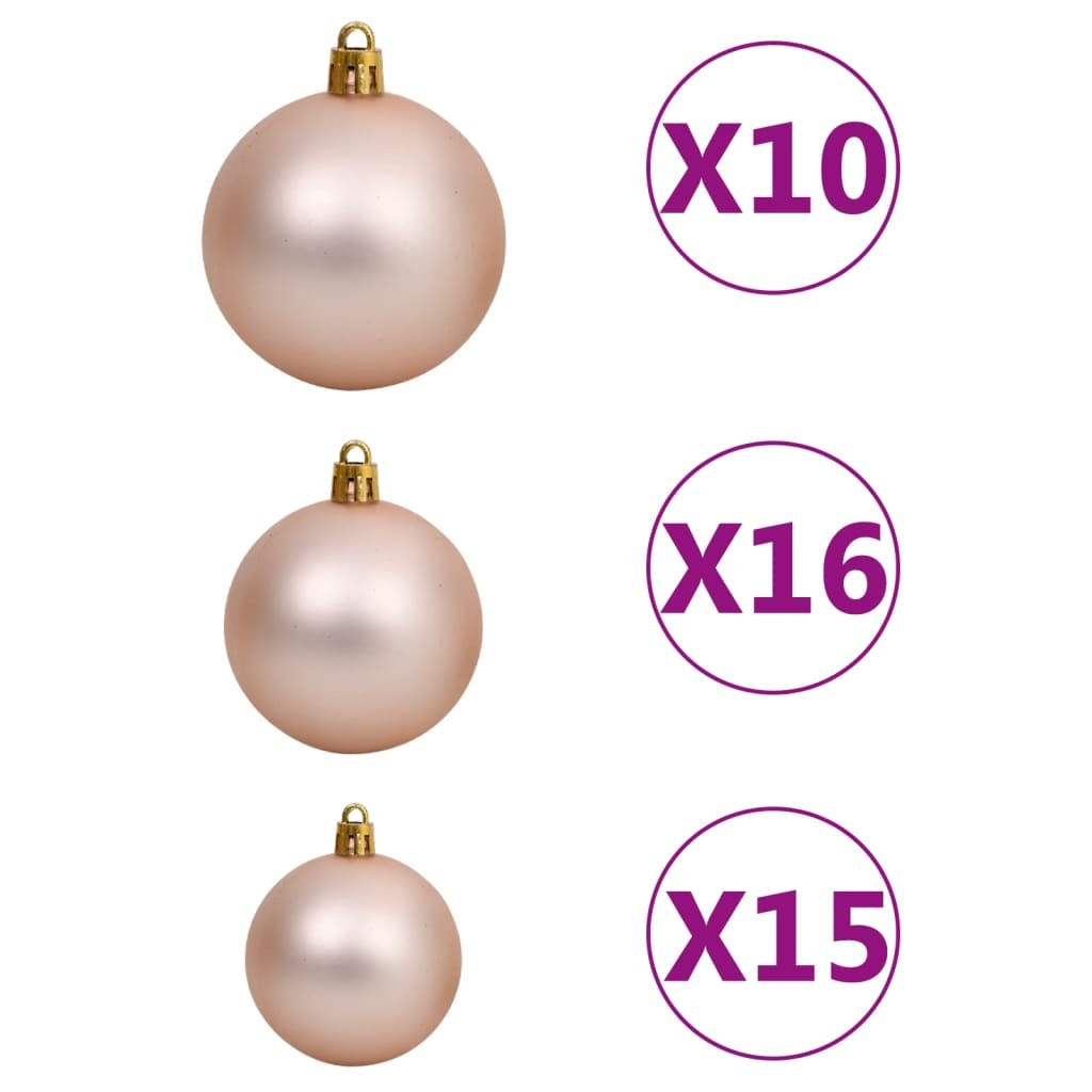 vidaXL Upside-down Artificial Pre-lit Christmas Tree with Ball Set 240 cm