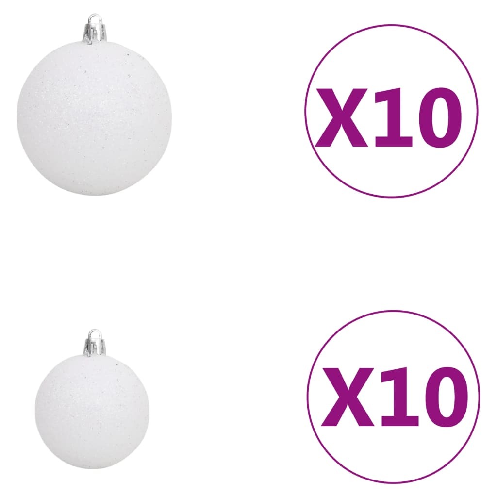 vidaXL Upside-down Artificial Pre-lit Christmas Tree with Ball Set 240 cm