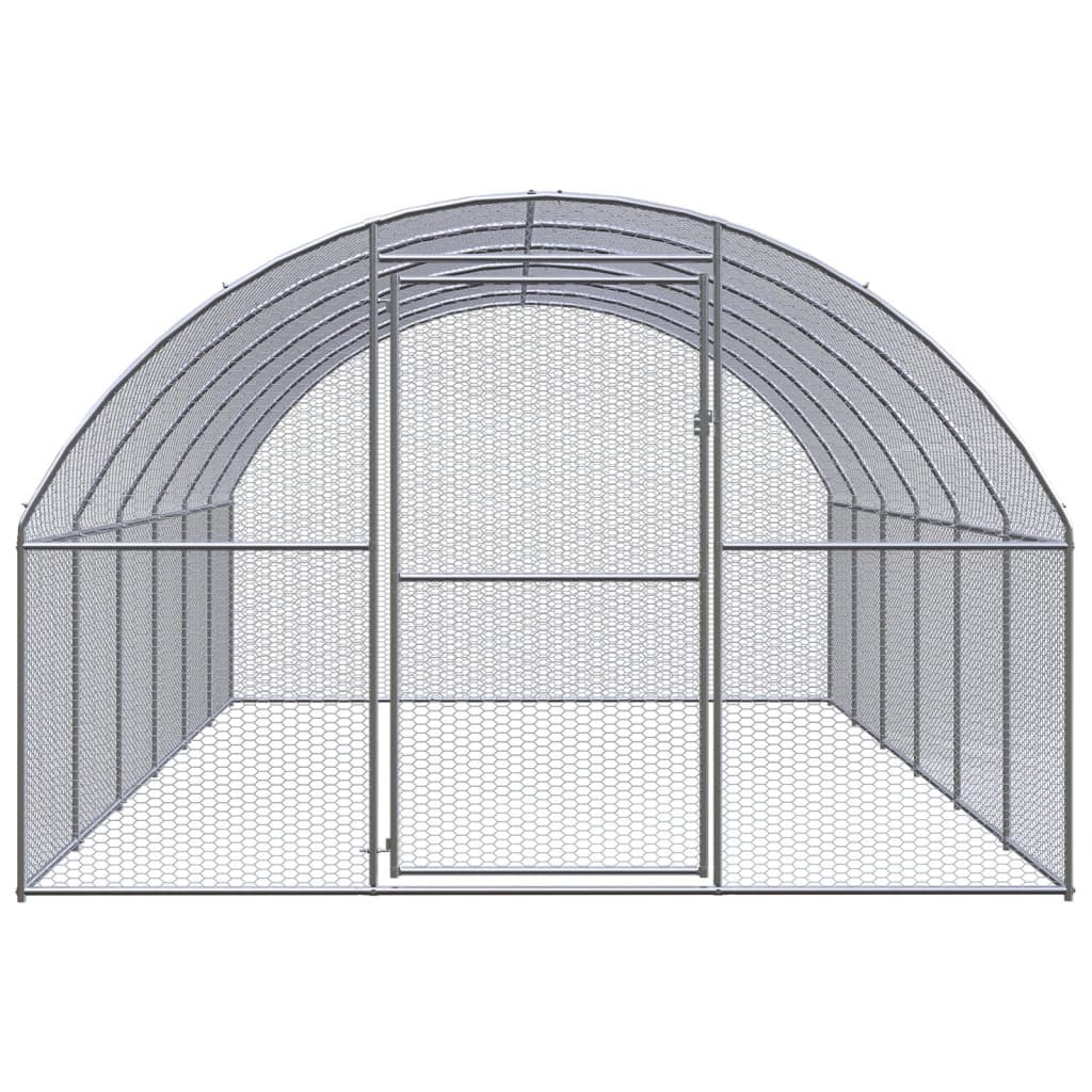 vidaXL Outdoor Chicken Coop 3x6x2 m Galvanised Steel