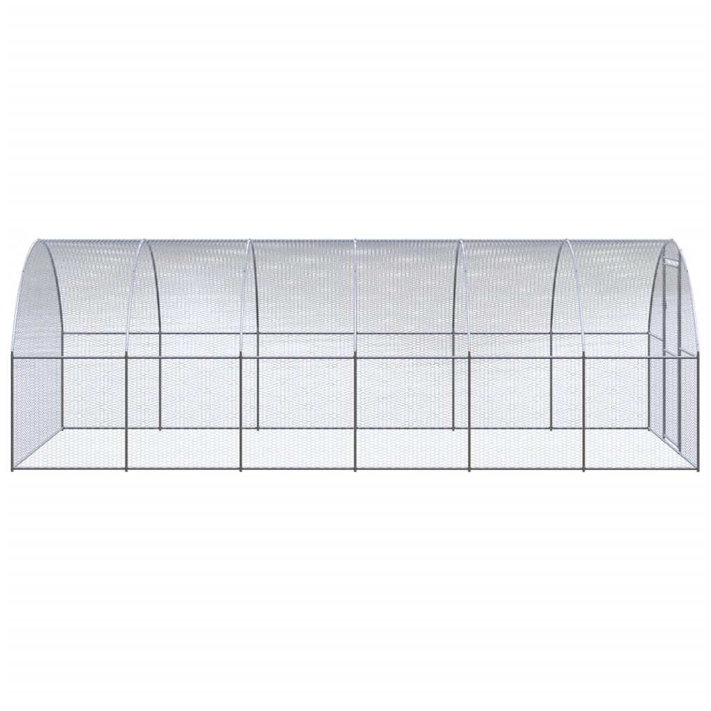 vidaXL Outdoor Chicken Coop 3x6x2 m Galvanised Steel