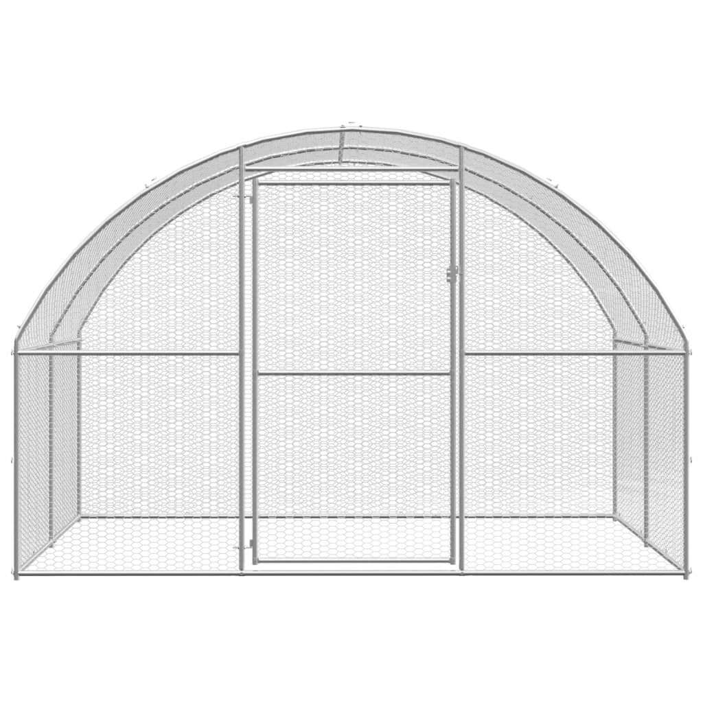 vidaXL Outdoor Chicken Coop 3x6x2 m Galvanised Steel