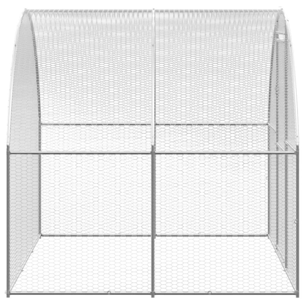 vidaXL Outdoor Chicken Coop 3x8x2 m Galvanised Steel