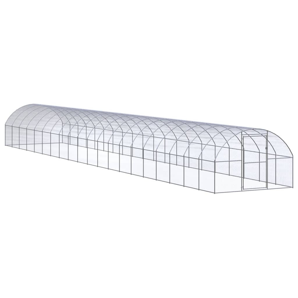 vidaXL Outdoor Chicken Coop 3x20x2 m Galvanised Steel