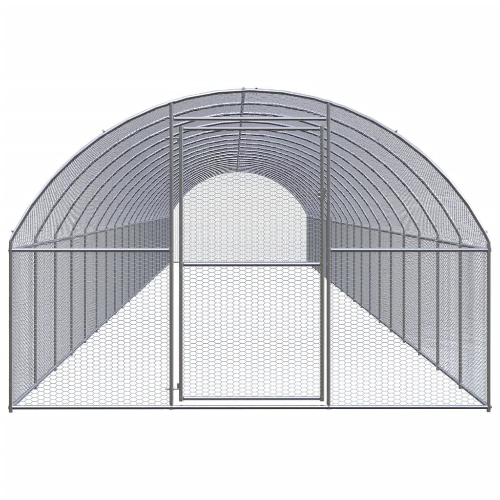 vidaXL Outdoor Chicken Coop 3x20x2 m Galvanised Steel