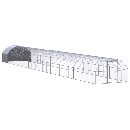 vidaXL Outdoor Chicken Coop 3x24x2 m Galvanised Steel