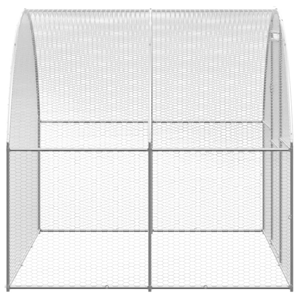 vidaXL Outdoor Chicken Coop 3x24x2 m Galvanised Steel