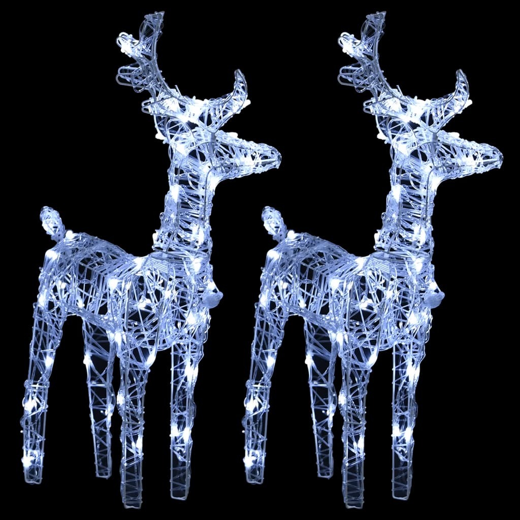 vidaXL Reindeers & Sleigh Christmas Decoration 240 LEDs Acrylic