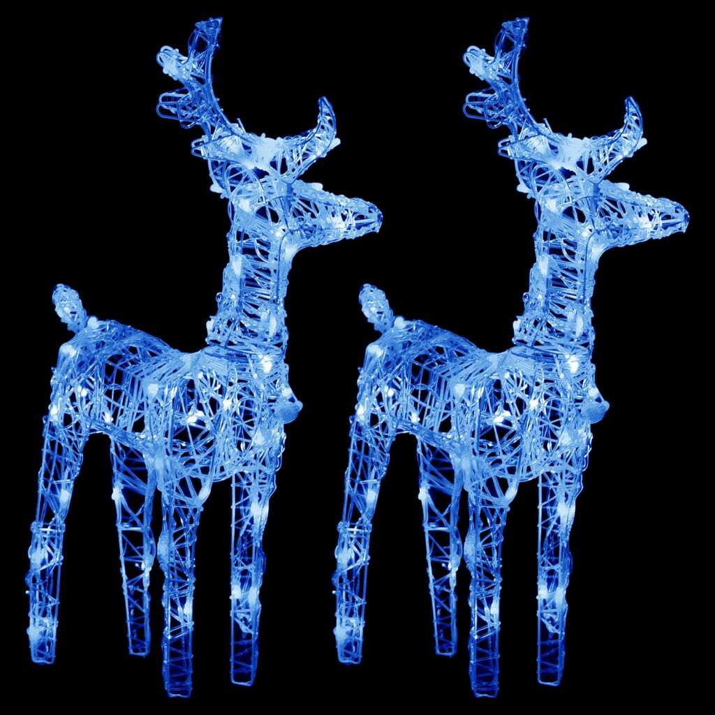 vidaXL Reindeers & Sleigh Christmas Decoration 320 LEDs Acrylic