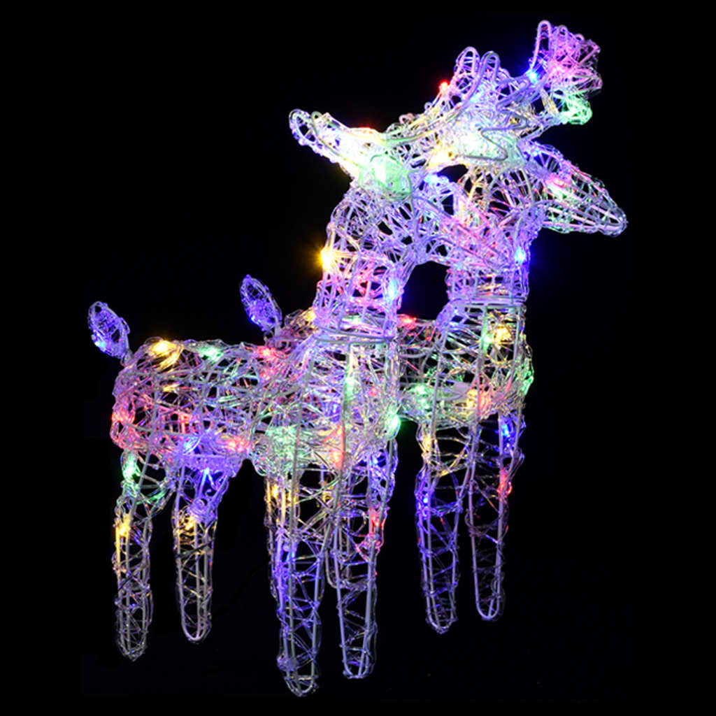 vidaXL Reindeers & Sleigh Christmas Decoration 320 LEDs Acrylic