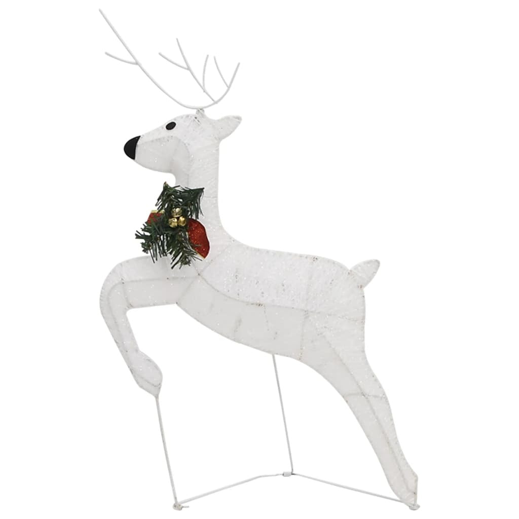 vidaXL Reindeer & Sleigh Christmas Decoration 100 LEDs Outdoor White