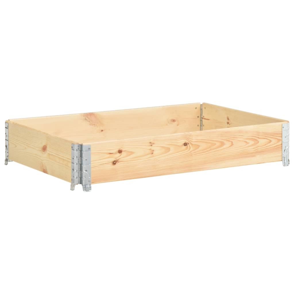 vidaXL Pallet Collar 80x120 cm Solid Pine Wood