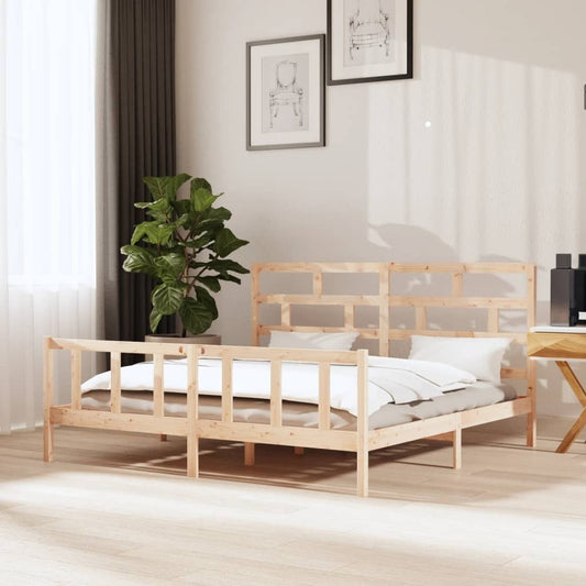 3101368 vidaXL Bed Frame without Mattress Solid Wood 200x200 cm (810102+814214)