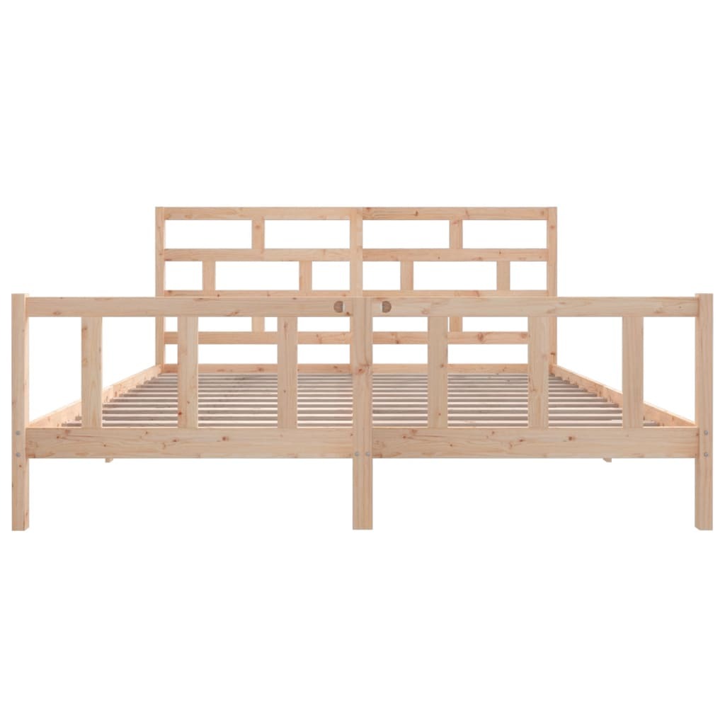 3101368 vidaXL Bed Frame without Mattress Solid Wood 200x200 cm (810102+814214)