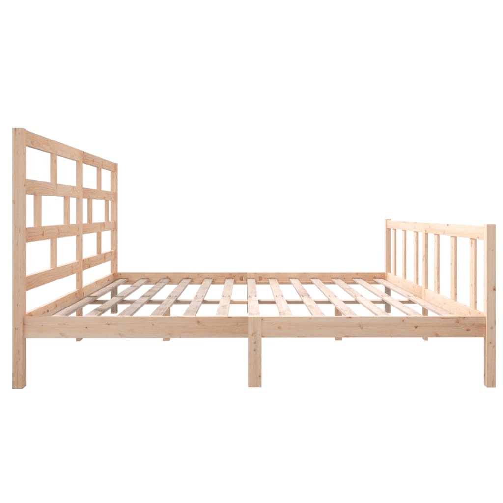 3101368 vidaXL Bed Frame without Mattress Solid Wood 200x200 cm (810102+814214)