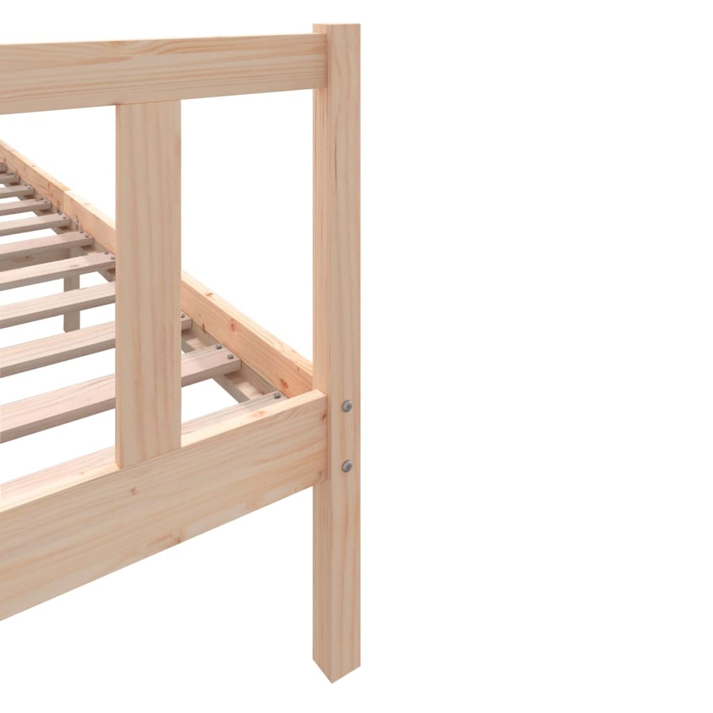 3101368 vidaXL Bed Frame without Mattress Solid Wood 200x200 cm (810102+814214)