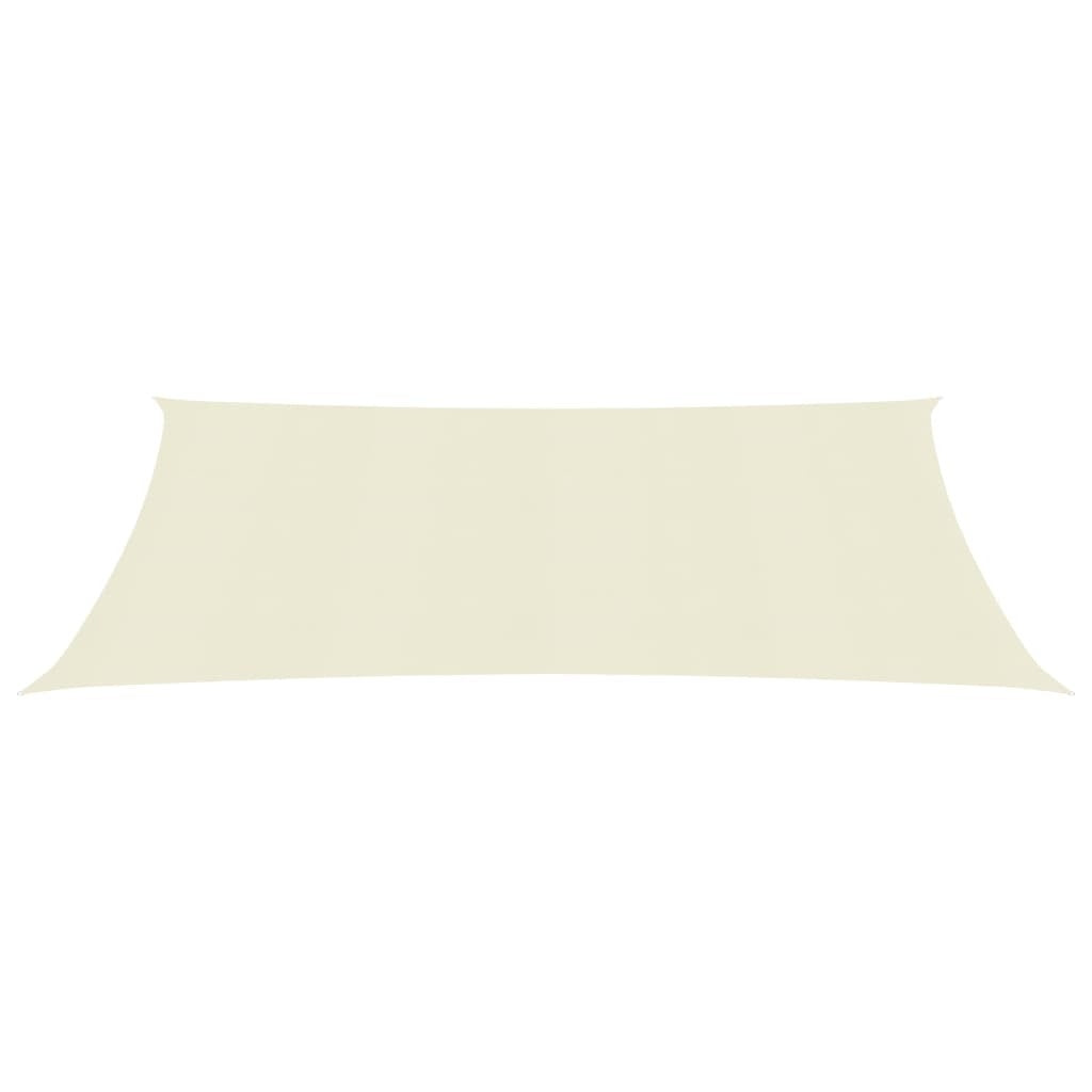 vidaXL Sunshade Sail 160 g/m Cream 2x5 m HDPE