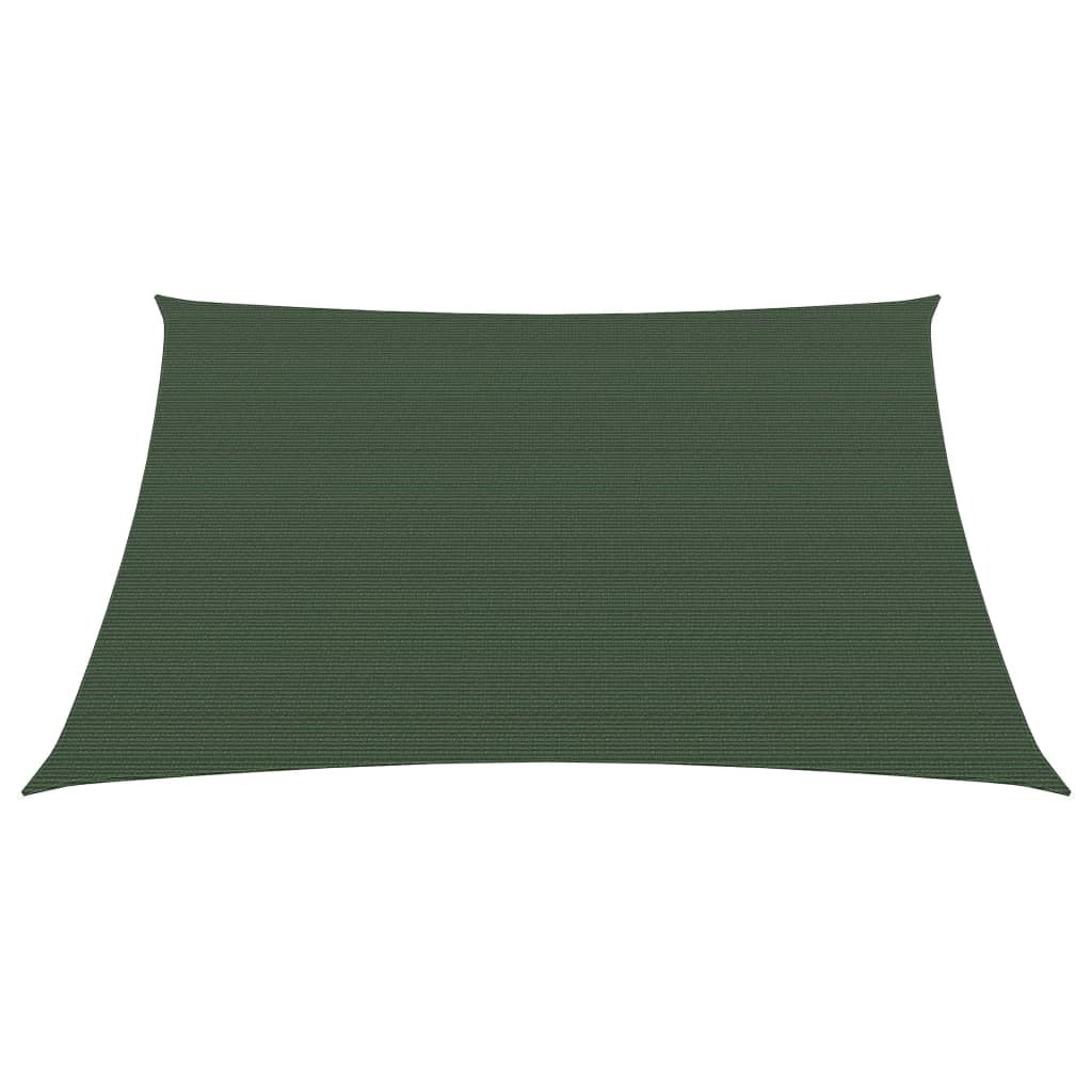 vidaXL Sunshade Sail 160 g/m Dark Green 5x5 m HDPE